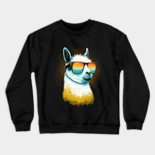 Retro Llama Crewneck Sweatshirt